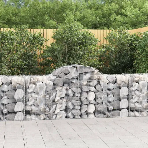 Cestos Gabião Arqueados   200x50x80/100cm Ferro Galvanizado (6 pcs)
