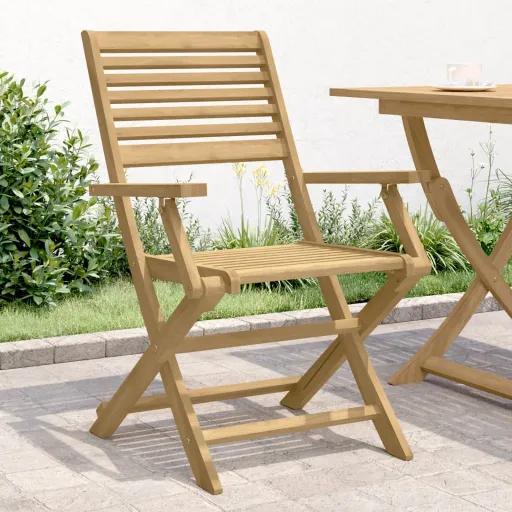 Cadeiras Jardim Dobráveis   54,5x61,5x86,5 cm Acácia Maciça (4 pcs)