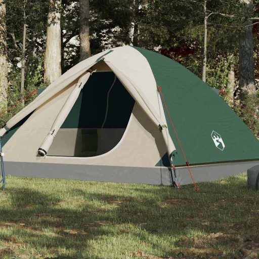 Tenda de Campismo Cúpula para 6 Pessoas Impermeável Verde