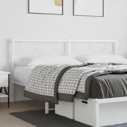 Cabeceira de Substituição 180 cm Metal Branco