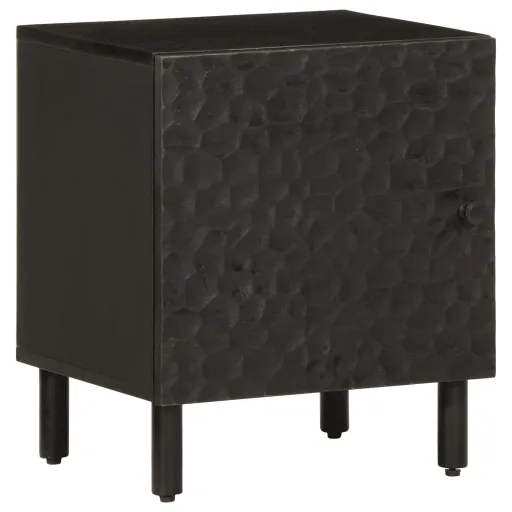 Mesa de Cabeceira 40x33x46 cm Madeira de Mangueira Maciça Preto