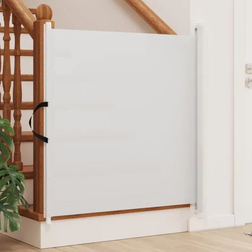 Portão Retrátil p/ Animais de Estimação 82,5x125 cm Branco