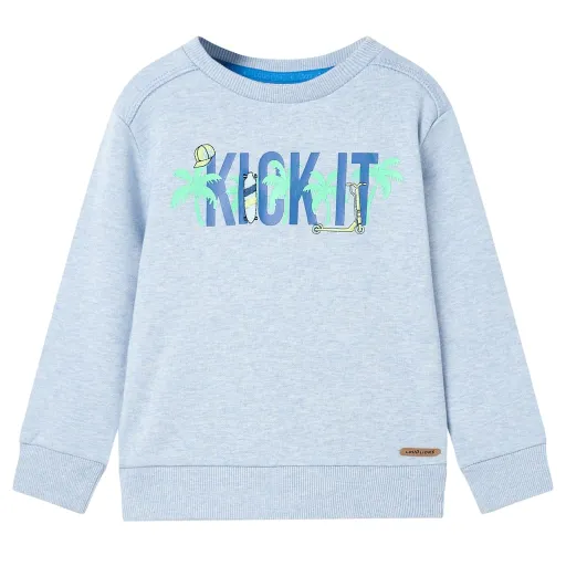 Sweatshirt para Criança Azul-Suave Mesclado 116