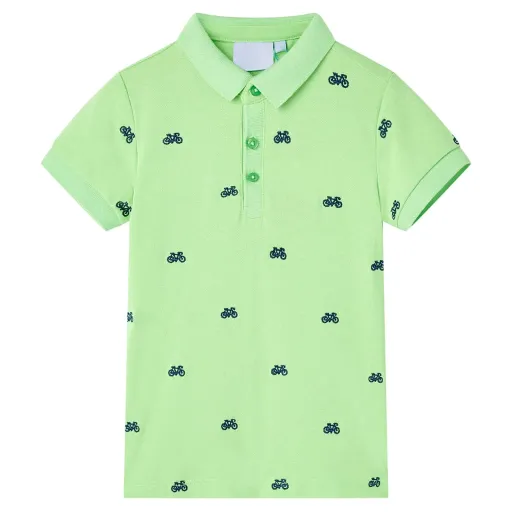 Polo de Criança Verde Néon 140