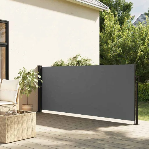 Toldo Lateral Retrátil Antracite 120x500 cm