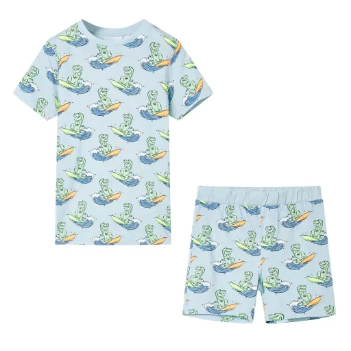 Pijama de Manga Curta para Criança Azul-Claro 104