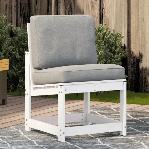 Cadeira de Jardim 50,5x55x77 cm Pinho Maciço Branco