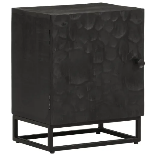 Mesa de Cabeceira 40x30x50 cm Mangueira Maciça/Ferro Preto
