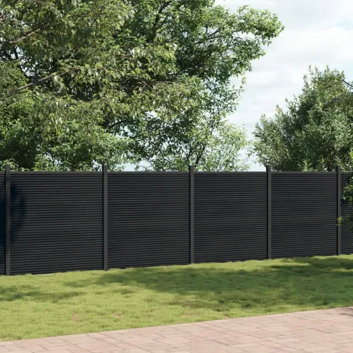 Painel de Vedação 1564x186 cm WPC Cinzento