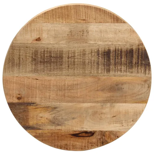 Tampo de Mesa Redondo Ø40x2,5cm Madeira Mangueira Áspera Maciça
