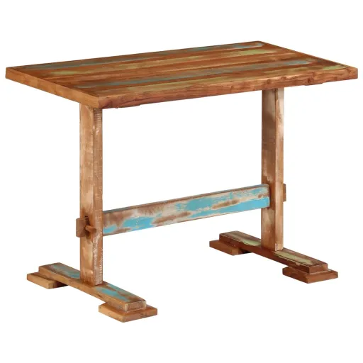 Mesa de Jantar 110x55x78 cm Madeira Recuperada Maciça