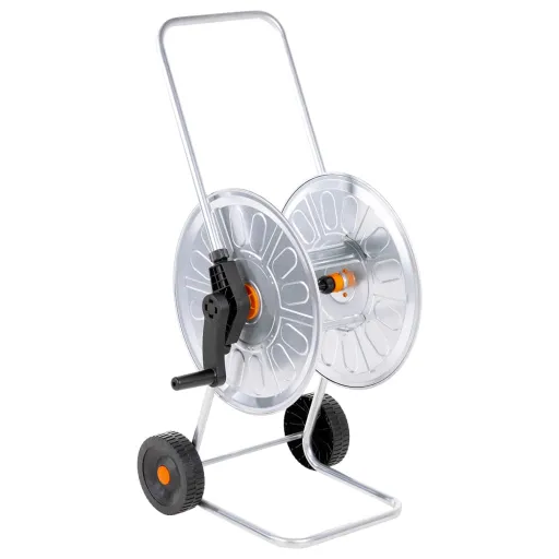 Carrinho Enrolador para Mangueira com 60 m 1/2" Aço