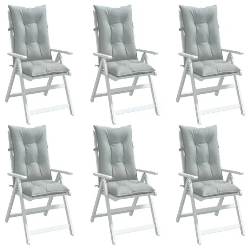 Almofadões para Cadeiras Altas   Mesclado Tecido (6 pcs)