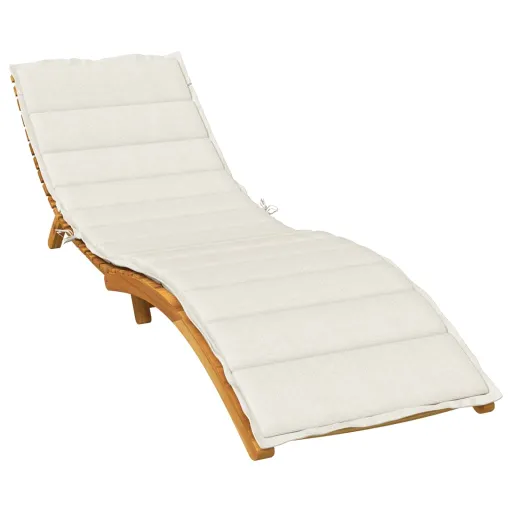 Almofadão para Espreguiçadeira 200x50x4cm Mesclado Tecido Creme