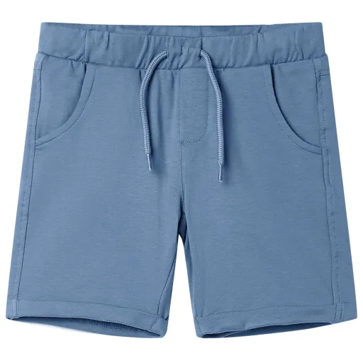 Calções de Criança com Cordão Azul-Escuro 128
