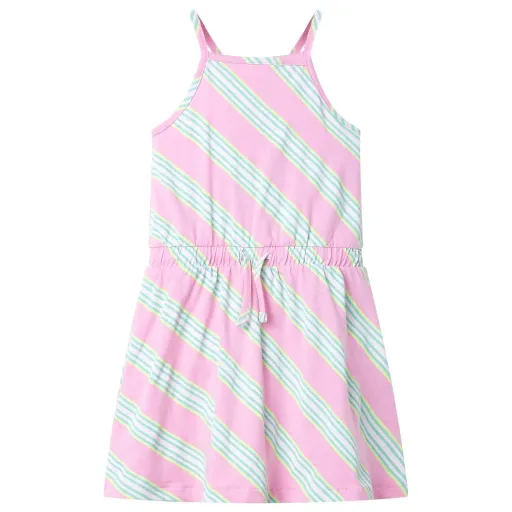 Vestido de Criança com Cordão Sem Mangas Rosa 116