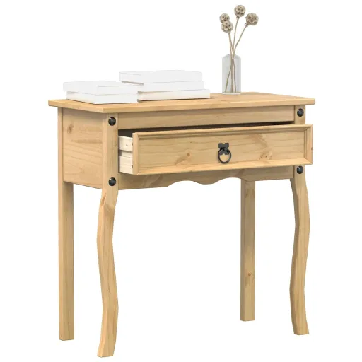 Mesa Consola Corona 73x35x73 cm Madeira de Pinho Maciça