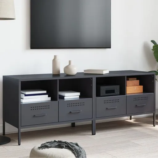 Móveis de TV   68x39x50,5 cm Aço Antracite (2 pcs)
