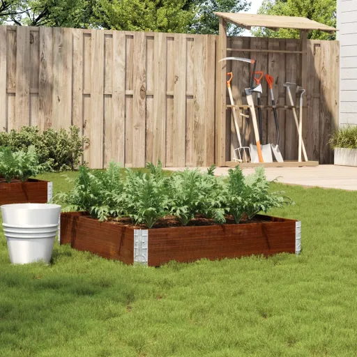 Vaso/Floreira para Jardim 100x100 cm Pinho Maciço Castanho