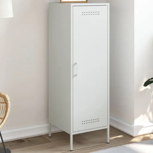 Aparador Alto 36x39x113 cm Aço Branco