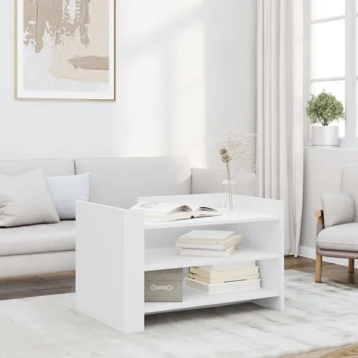 Mesa de Centro 80x50x50 cm Derivados de Madeira Branco