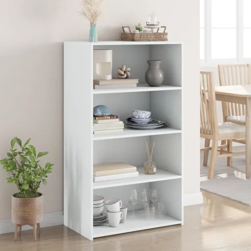 Armário Alto 70x41x124 cm Derivados de Madeira Branco