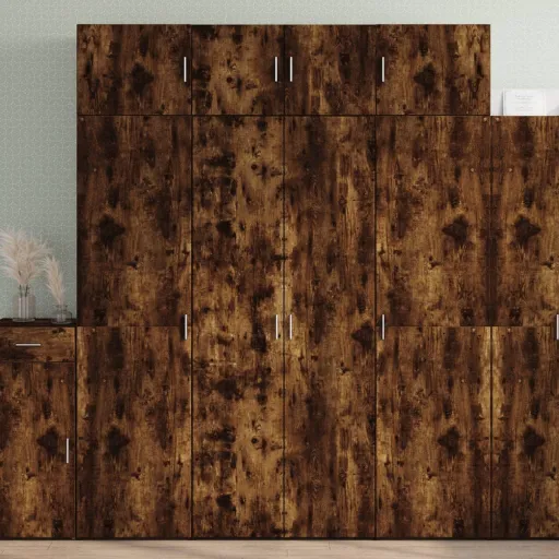Armário Alto 80x42,5x185 cm Deriv. de Madeira Carvalho Fumado