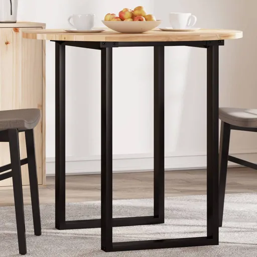 Tampo de Mesa Redondo Ø80x2 cm Madeira de Acácia Maciça