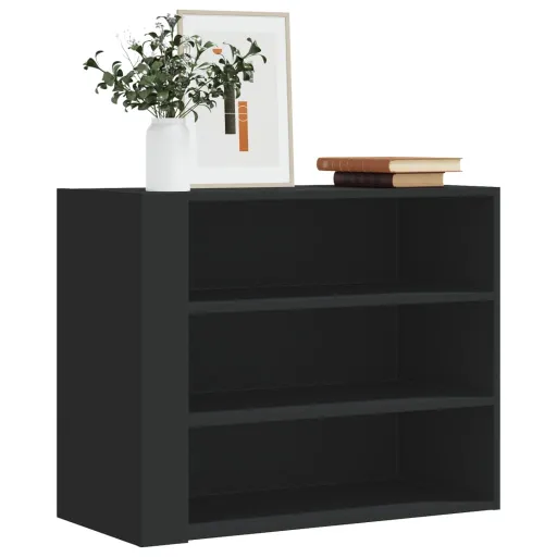 Armário de Parede 75x35x60 cm Derivados de Madeira Preto