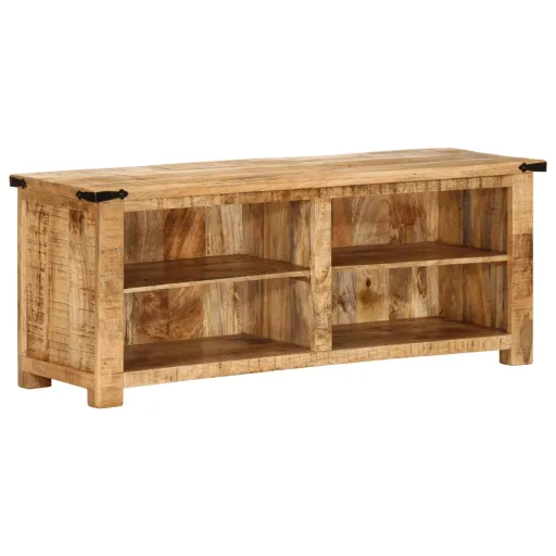 Móvel de TV 110x35x40 cm Madeira Mangueira Áspera Maciça