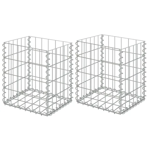 Cestos Gabião   Aço Galvanizado 30x30x40 cm (2 pcs)