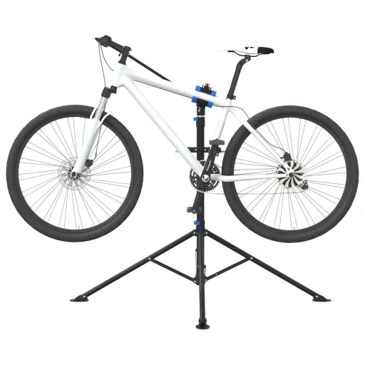 Suporte p/ Reparar Bicicletas Ajustável 108-188 cm Aço Azul