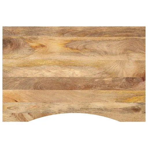 Tampo de Mesa com Curva 80x60x2,5 cm Mangueira Áspera Maciça