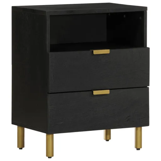 Mesa de Cabeceira 50x33x62 cm Derivados de Madeira Preto