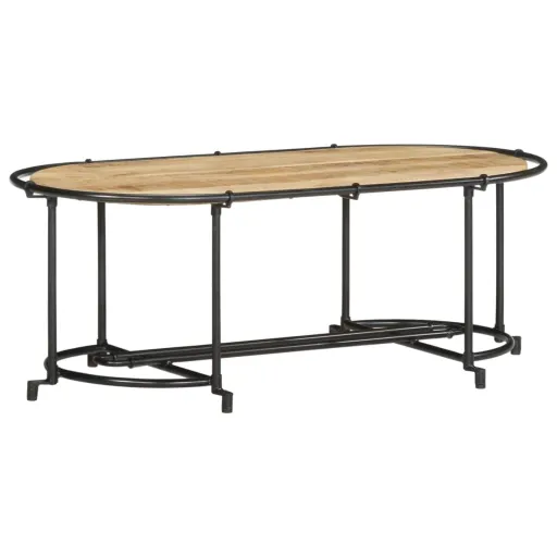 Mesa de Centro 110x55x40 cm Madeira de Mangueira Áspera Maciça