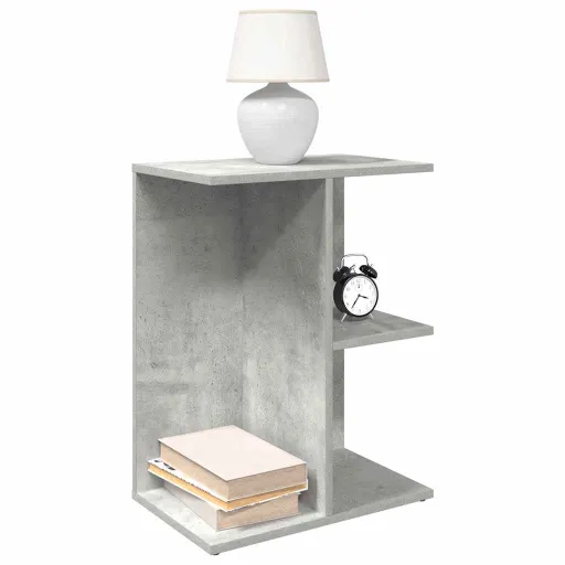 Mesa Cabeceira 46,5x29x61 cm Derivados Madeira Cinzento-Cimento