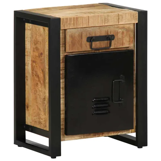 Mesa de Cabeceira 40x30x50 cm Madeira Maciça Manga Áspera