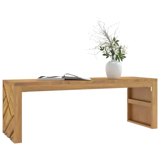 Mesa de Centro 110x35x38 cm Madeira Maciça Teca