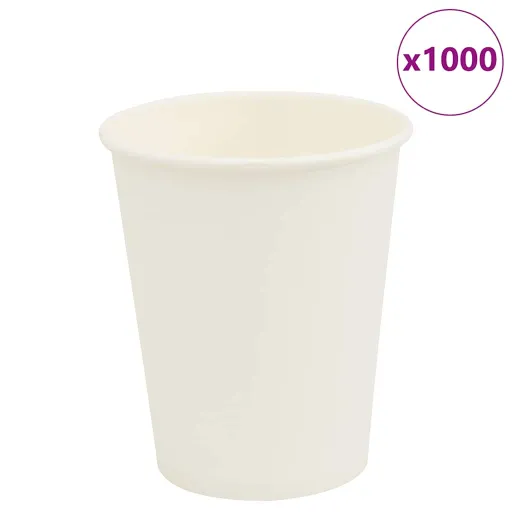 Copos de Café de Papel   8oz 200ml Branco (1000 pcs)