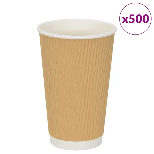Copos de Café de Papel   16oz 400ml Castanho (500 pcs)