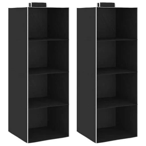 Arrumação Suspensa para Armário 4 Compartimentos   Tecido  (2 pcs)