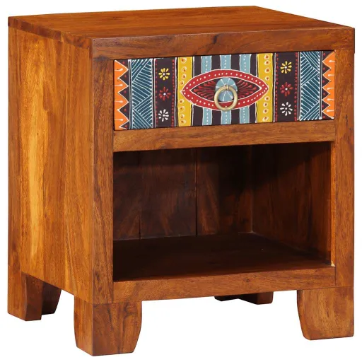 Mesa de Cabeceira 40x35x45 cm Madeira de Acácia Maciça