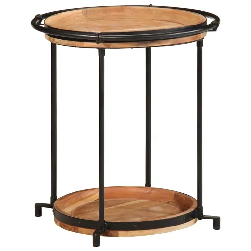 Mesa de Apoio Ø55x60 cm Madeira de Acácia Maciça