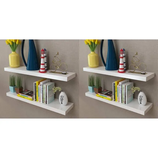 Prateleiras de Parede   Branco 80 cm (4 pcs)