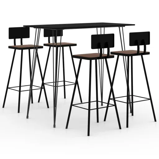 Conjunto de Bar Preto (5 pcs)