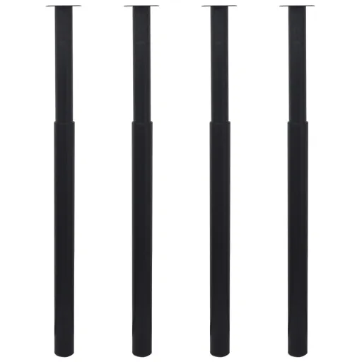 Pernas de Mesa Telescópicas   710 mm-1100 mm Preto (4 pcs)