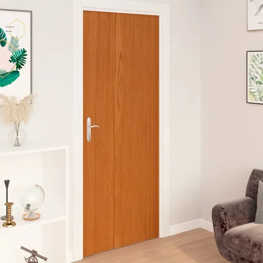 Autocolante para Porta   210x90 cm PVC Cor Carvalho Claro (4 pcs)