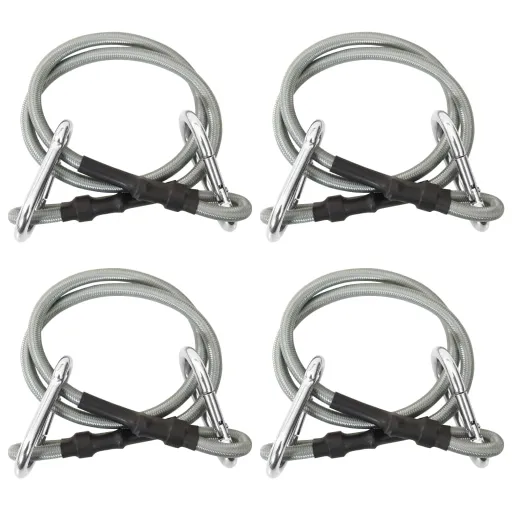 Cordas com Mosquetão   Borracha (4 pcs)