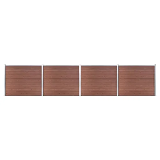 Conjunto Painel de Cerca 699x146 cm WPC Castanho