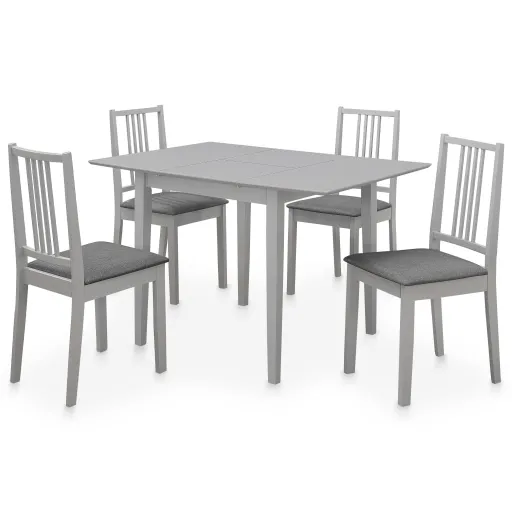 Conjunto de Jantar MDF Cinzento (5 pcs)